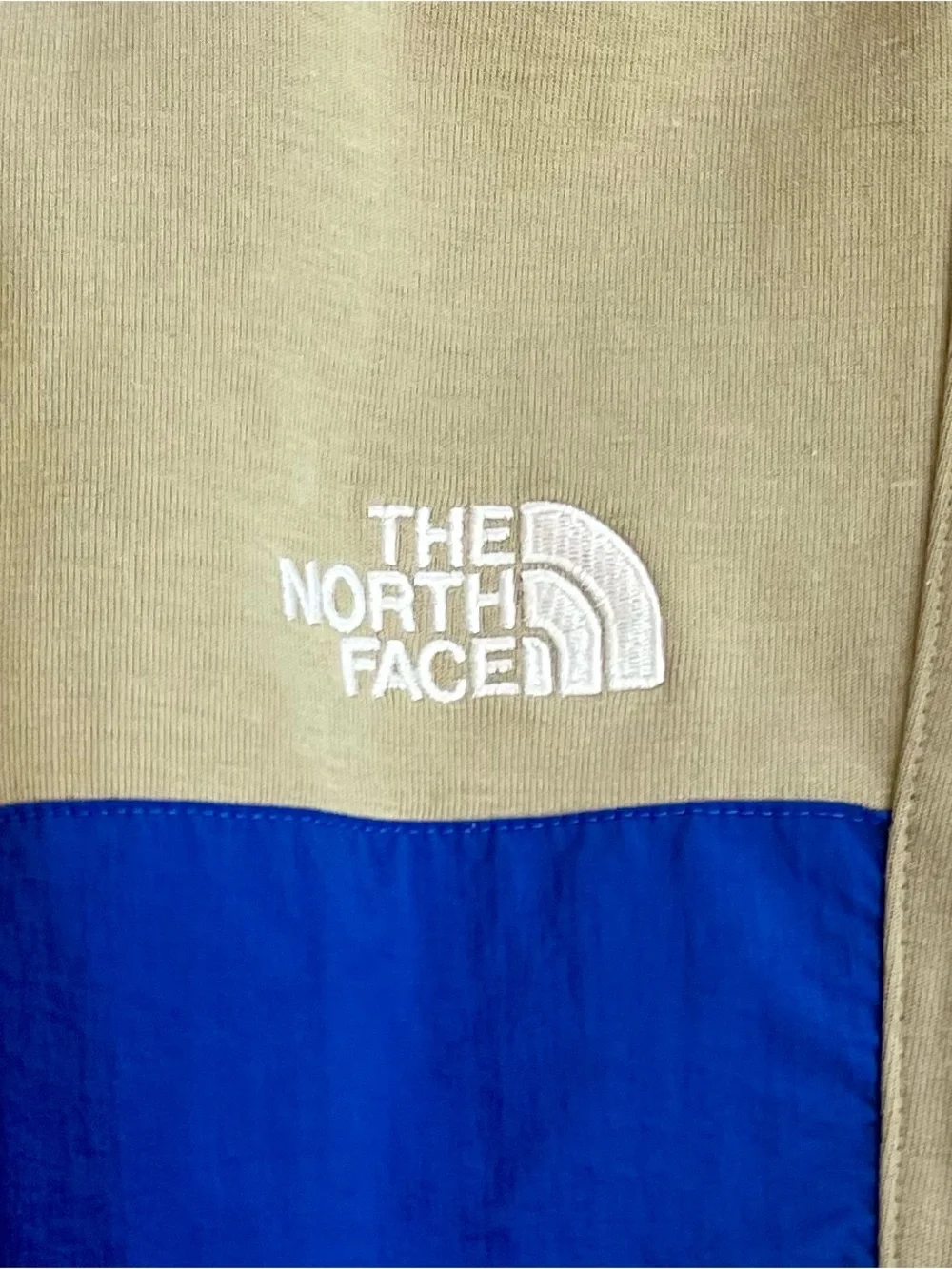 The North Face Technical Fleece Panel Sweatpants Beige Blue Size M